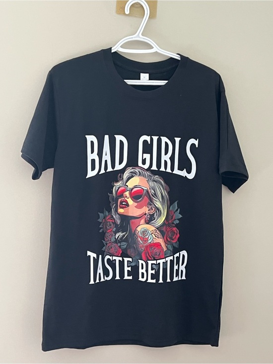 Tops - Bad Girls Taste Better Black Graphic T-Shirt Women’s Size Medium